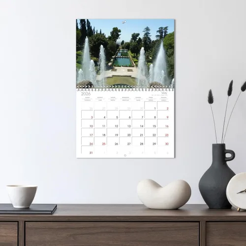 Vista 3 de The Hanging Gardens of Tivoli - The Villa d'Este (calendario mensual de pared 2024 11.7 x 16.5 pulgadas (abierto)), calendario de 14 meses CALVENDO