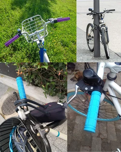 Vista 5 de MSDADA Puños de manillar de goma antideslizantes para niños, scooter, montaña, carretera, crucero