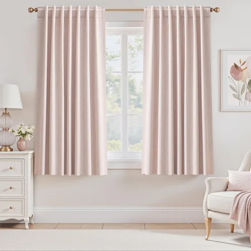 Vista 42 de UHITECH Short Blackout Curtains for Bedroom 24 Inch Long 2 Panels, Beige