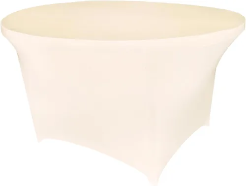 Vista 43 de Mantel de cóctel de elastano redondo de 24 pulgadas x 30 pulgadas de alto, color negro