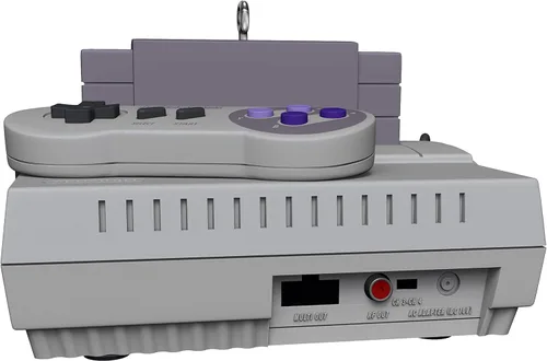 Vista 6 de Hallmark Keepsake Adorno de Navidad 2022, consola SEGA Genesis, luz y sonido y adorno de Navidad 2022, consola Nintendo Super NES, sonido y luz