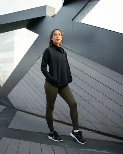 Vista 7 de RBX Leggings con forro polar para mujer, pantalones de yoga con bolsillos, pantalones de gimnasio para clima frío, leggings de longitud completa