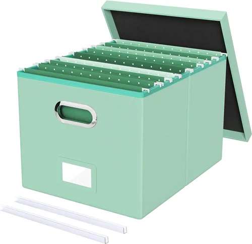 Vista 44 de Oterri Organizador de Archivos, Caja de Archivos, Gabinete de Archivos para Almacenamiento de Carpetas de Archivos Tamaño Carta, Organizador