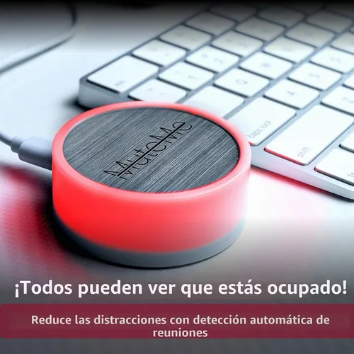 Vista 5 de MuteMe - Botón de silencio táctil capacitivo iluminado para Zoom, Teams, Google Meet y más (¡Como se vio en Shark Tank)! Se requiere software