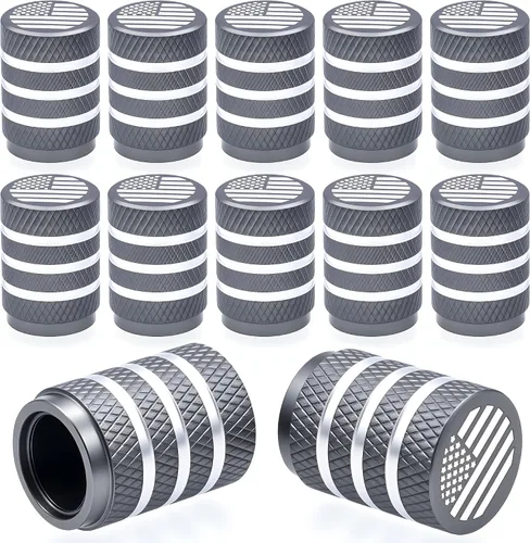 Vista 17 de 4 piezas de tapas de válvula de rueda con forma de punta, válvula de rueda de aleación de aluminio con punta, cubiertas universales de válvula