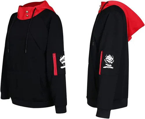 Vista 4 de PTLYE Sudadera con capucha de anime Jujutsu en 3D, sudadera con capucha JJK Cosplay disfraz