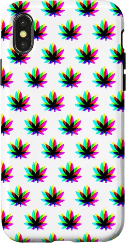 Vista 5 de Funda para iPhone 13 Pro Max Weed Pattern Colorido Psicodélico Marihuana Cannabis Stoner Case
