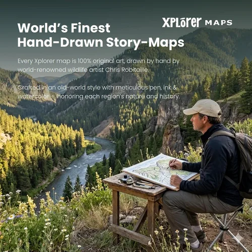 Vista 4 de Taza de cerámica con mapa de 1000 islas de Xplorer Maps (16oz) – Taza de café libre de BPA para bebidas frías y calientes – Perfecta para oficina