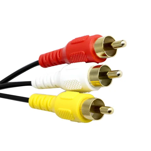 Vista 2 de QiCheng&LYS Cable de video RCA a RCA AV, 3RCA macho a 3RCA macho, cable AUX de audio estéreo para teléfonos inteligentes, MP3, tabletas, altavoces
