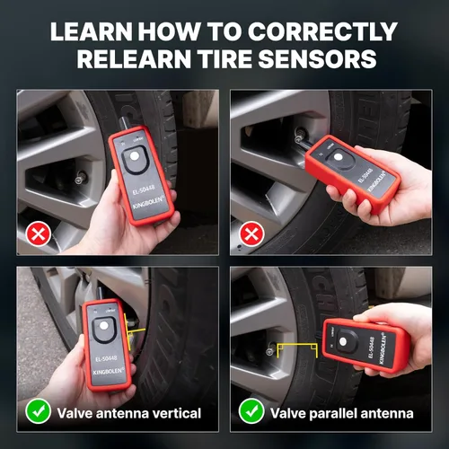 Vista 6 de KINGBOLEN EL-50448 herramienta de aprendizaje TPMS para el sistema de monitoreo de presión de neumáticos automático de GM, herramienta de activación