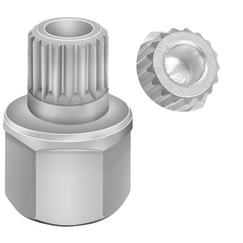 Vista 20 de Llave de tuerca de bloqueo de rueda de 11/15PT compatible con BMW, adaptador de tuerca de bloqueo de rueda, herramienta de extracción de orejetas
