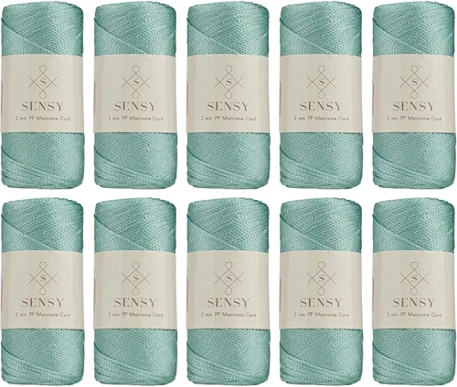 Vista 64 de Sensy Premium 2mm 229.5 metros de cuerda de poliéster 100% cordón de polipropileno Cordón de macramé 2mm Cordón para bolso de crochet Hilo