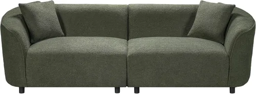 Vista 5 de Christopher Knight Home Sabbo - Sofá tapizado Boucle de 87.50 pulgadas, sofá de 2 plazas de gran tamaño, sofá de descanso curvado suave, cómodo sofá