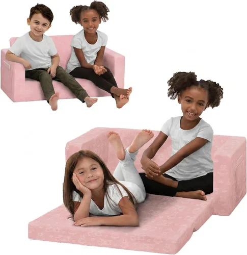 Vista 13 de Serta Perfect Sleeper Sofá Convertible Extra Ancho a Tumbona - Cómodo Sofá/Cama Plegable 2 en 1 para Niños, Crema