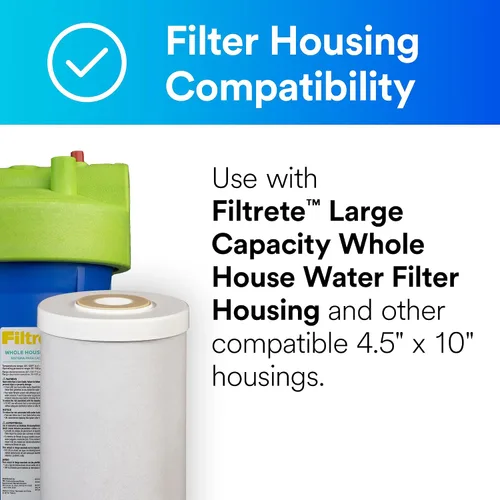 Vista 2 de Filtrete Filtro de agua para toda la casa de carbón activado granulado de gran capacidad 4WH-HDGAC-F01. para uso con sistema 3WH-HD-S01