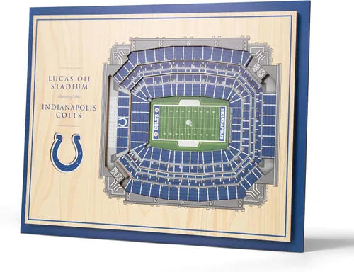 Vista 31 de YouTheFan Arte de pared de 5 capas con vista del estadio de la NFL