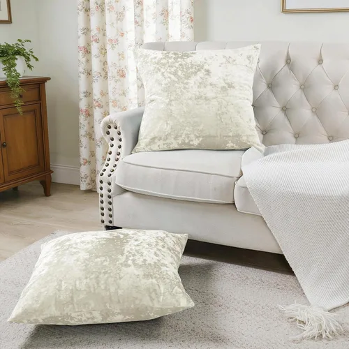 Vista 20 de Home Soft Things Funda de almohada decorativa de terciopelo triturado, 4 piezas, aguacate, 20 x 20 pulgadas, funda cuadrada de acento suave