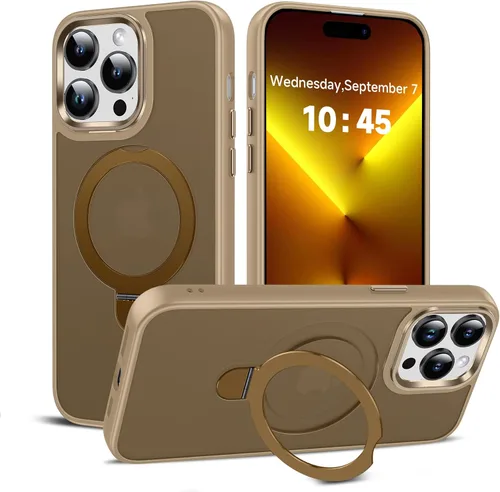 Vista 18 de LeYi Funda para iPhone 11 para MagSafe con soporte magnético, color negro