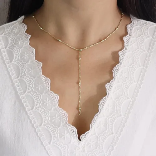 Vista 2 de YANCHUN Gargantilla de estrella, collar de borla de estrella en capas para mujer, gargantilla de regalo de joyería