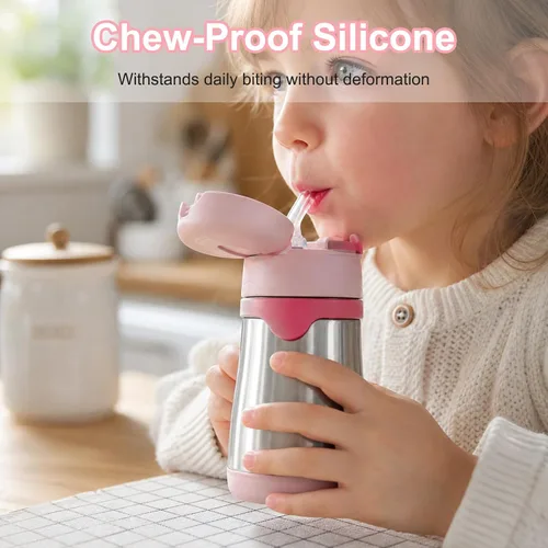 Vista 9 de Greant 2 popotes de repuesto compatibles con botellas THERMOS FOOGO de 10 onzas (modelo BS535), piezas de repuesto sin BPA compatibles con FOOGO