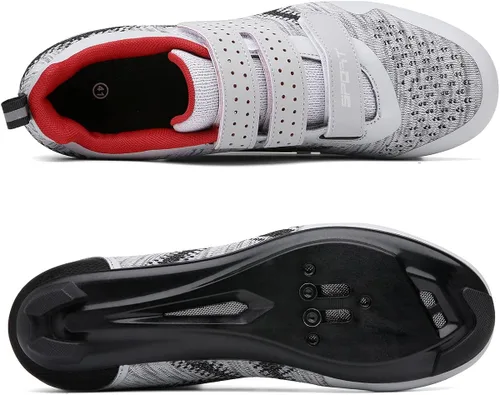 Vista 3 de ULTIANT Zapatos de ciclismo para hombre y mujer, compatibles con Peloton, zapatos de ciclismo de carretera con aspecto SPD SL Delta, zapatos