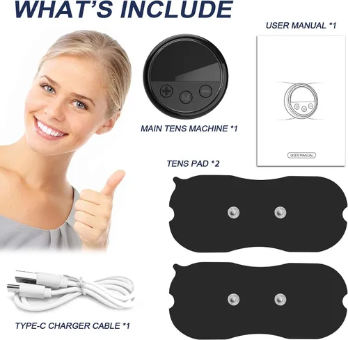 Vista 8 de Unidad TENS Inalámbrica Inteligente Estimulador Muscular Dispositivo TENS y EMS, Máquina Masajeadora Corporal Mini de Tejido Profundo con Pulso