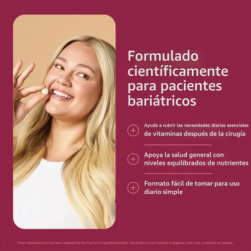 Vista 2 de Bariatric Advantage Multivitamínico esencial masticable, bayas, 60 tabletas