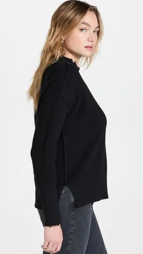 Vista 4 de Pistola Denim Suéter de cuello redondo extragrande Darya para mujer