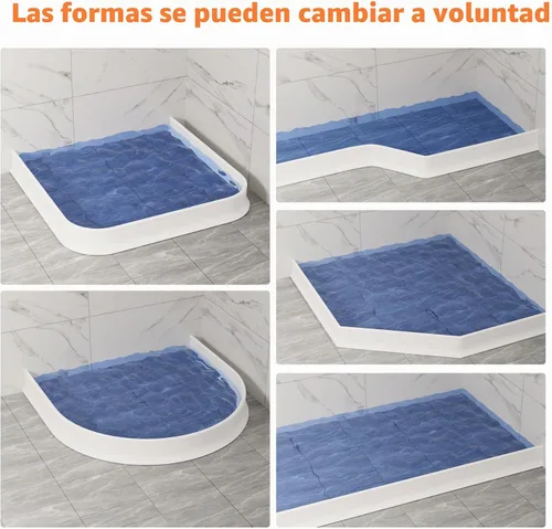 Vista 5 de Protector contra salpicaduras de ducha de 67 pulgadas, presa