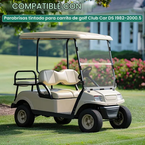 Vista 2 de ECOTRIC Parabrisas compatible con Club Car DS de 1982-2000.5 Clear Fold Down resistente al impacto para carrito de golf Modelo DS