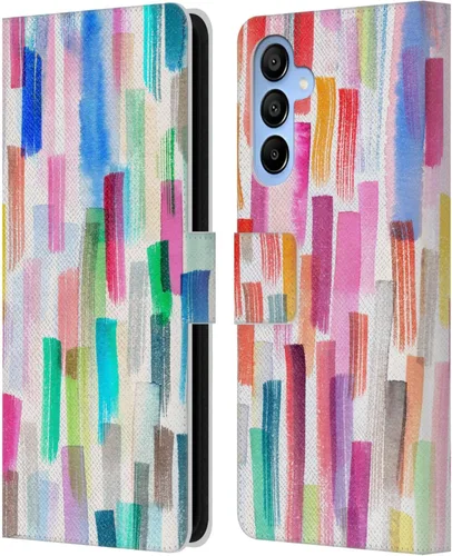 Vista 220 de Head Case Designs Officially Licensed Ninola Brushstrokes Multi Colorful Leather Wallet Case Compatible with Samsung Galaxy A07 4G