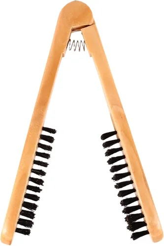 Vista 2 de Cepillo profesional en forma de V para enderezar el cabello, herramientas de peinado cerdas de jabalí Cepillo de doble cara Abrazadera de peine
