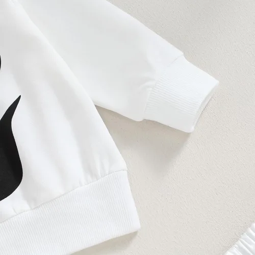 Vista 6 de Falda de Halloween para niña pequeña, disfraz de fantasma para bebé, sudadera con estampado de cara con falda tutú, disfraces de otoño