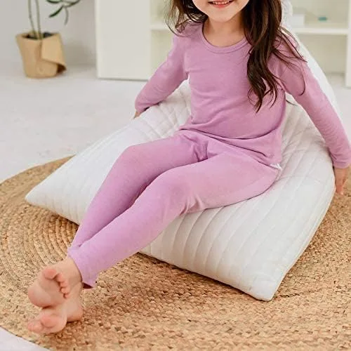 Vista 5 de Ropa interior térmica para niñas ropa interior para niños capa base de invierno conjuntos largos para niños