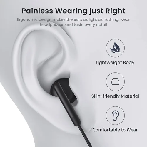 Vista 3 de Auriculares USB C para iPhone 17 16 15 Pro Max Plus iPad Pro USB C Auriculares con micrófono Control de volumen USBC auriculares con cable USB tipo