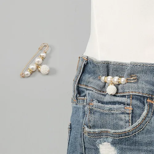 Vista 86 de 4 piezas de clip de anillo de bufanda para mujer, broche de perlas y flores, hebilla de metal para chal, accesorios de decoración para damas y niñas