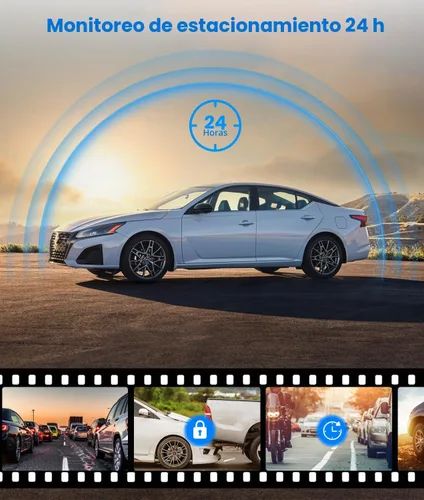 Vista 7 de AUTO-VOX T9PRO Cámara de espejo retrovisor OEM con lente frontal independiente 9.35" Full Laminated Touch Screen Mirror Dash Cam Front and Rear