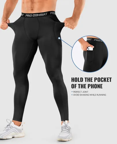 Vista 3 de Niksa Paquete de 13 pantalones de compresión para hombre, leggings deportivos de alto rendimiento, mallas de gimnasio para correr, yoga