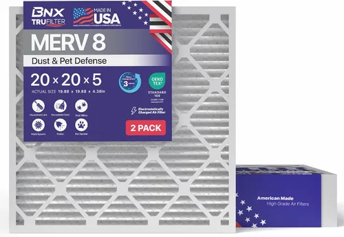 Vista 32 de BNX TruFilter - Filtro de aire MERV 8 de 10 x 10 x 1 pulgadas (paquete de 6) – Fabricado en Estados Unidos – Defensa contra polvo y mascotas