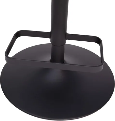 Vista 6 de Taylor + Logan Jenna - Taburete giratorio ajustable de 360 grados con base negra en vinilo blanco Vinilo blanco/marco negro