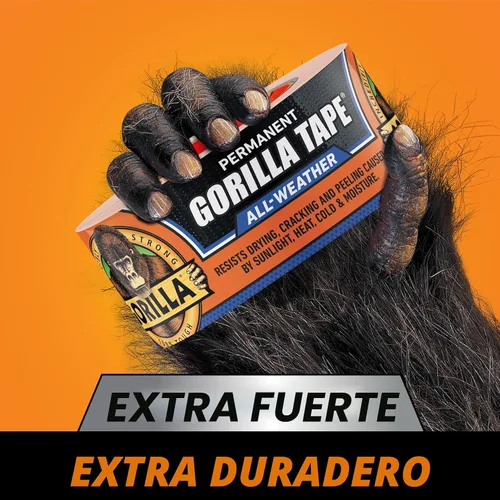 Vista 2 de Gorilla - Cinta impermeable para todo tipo de clima para conductos en exteriores, resistente a los rayos UV y a la temperatura, 1.88 pulgadas x 25