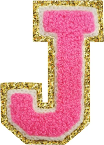 Vista 45 de 3Pcs Letter Patches Varsity Glitters Chenille,SPRT Iron on Blue Letter Patch,Alphabet Cloth Patch for Team Costume Decoration 3.1in Height S