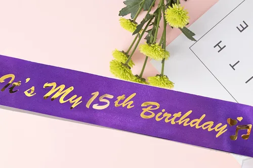 Vista 2 de Coronas de cumpleaños para mujer It's My 5th Sash and Tiara Corona de cumpleaños para mujeres, decoraciones de fiesta Mi cumpleaños número 15