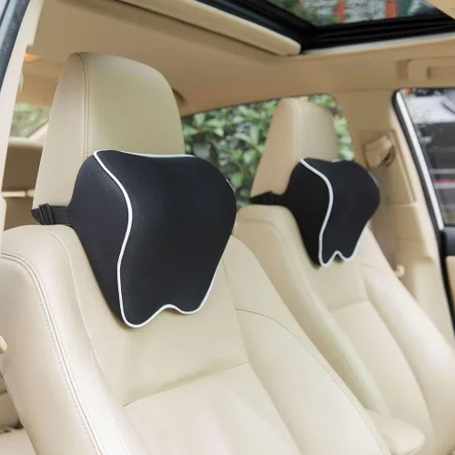 Vista 5 de Paquete de 2 almohadas para el cuello del asiento del automóvil, almohada de apoyo para la cabeza del cuello para aliviar la fatiga del cuello