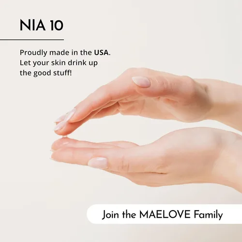 Vista 7 de MAELOVE NIA 10 - Suero de niacinamida, suero facial calmante para fortalecer la barrera de la piel, hidratación y refinamiento de poros, adecuado