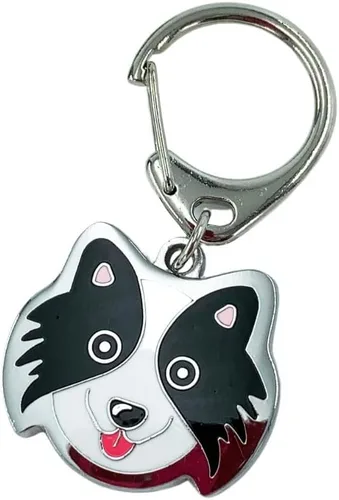 Vista 18 de Dog Keychain, Pet Pendant Keyring, Metal Keyring for Dog Lovers, Pattern Bag Pendant Decoration Malamute negro de Alaska