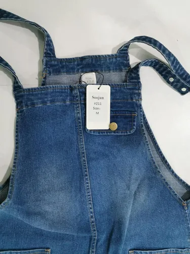 Vista 6 de Soojun - Overol para mujer, diseño de mezclilla