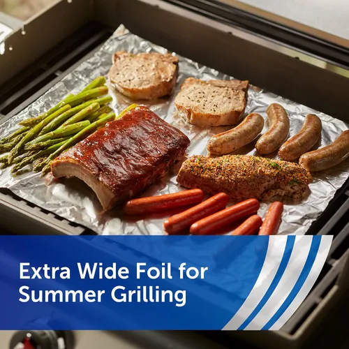 Vista 6 de Aluminio Reynolds Wrap Heavy Duty, 37.5 Square Feet Wide Heavy Duty Foil, Ideal For Large Meats, Food Pans, and Grilling, 18 Inch Wide Roll, Grill