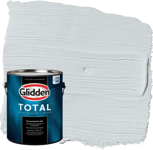 Vista 82 de Glidden Pintura Interior + Imprimación: Gris/Plata Antigua, Una Capa, Satinado, 1 Galón
