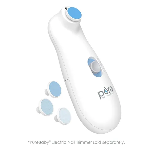 Vista 4 de Pure Enrichment® Juego de 4 almohadillas de repuesto originales para el cortaúñas eléctrico PureBaby® (PEBBMANI)